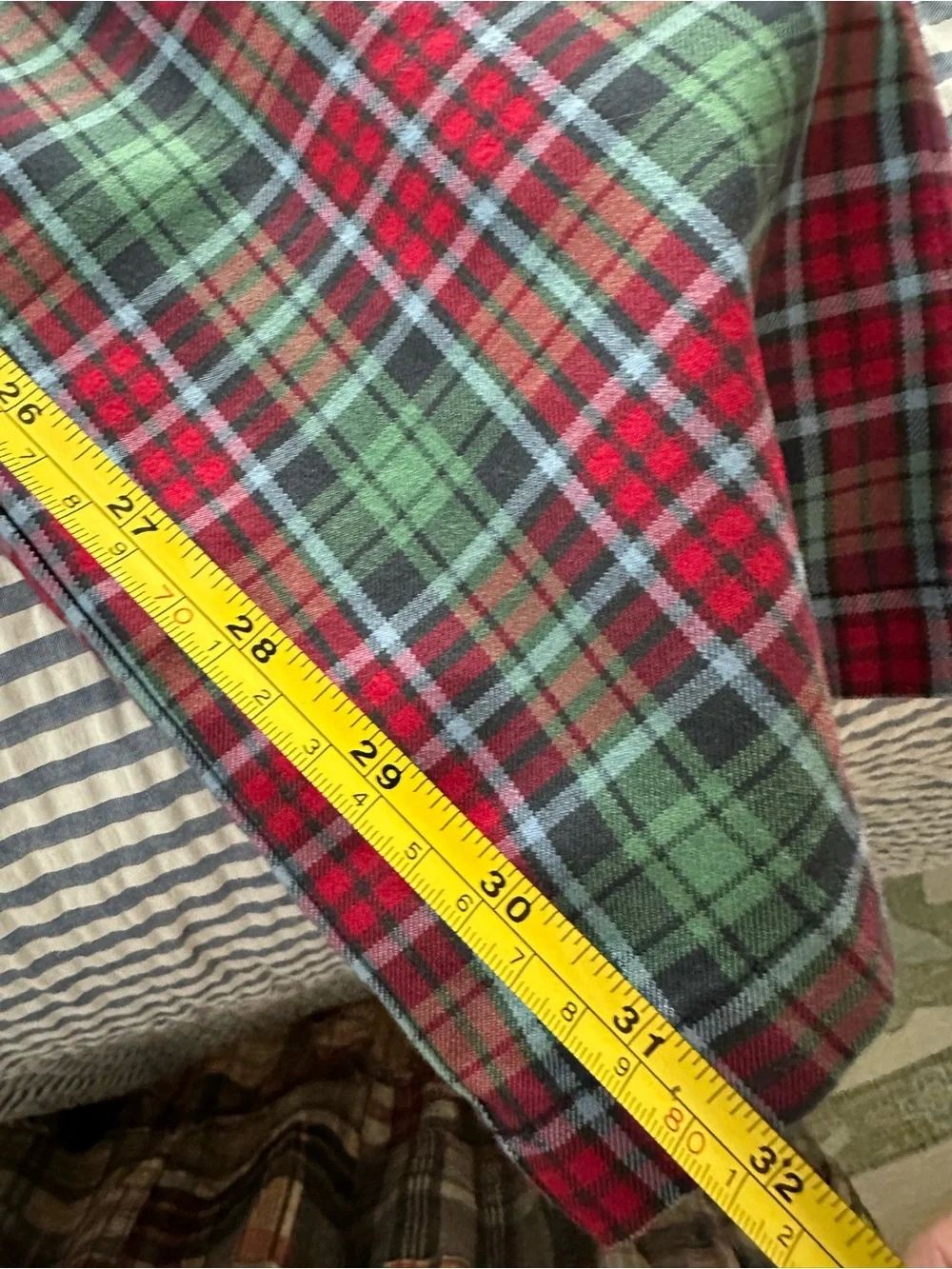 Men’s Vineyard Vines Red Plaid Straight-Leg Pants